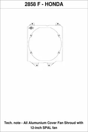 CSF Cooling - Racing & High Performance Division 2858F 92-00 Civic All-Aluminum Fan Shroud w/ 12-inch SPAL Fan