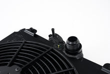Load image into Gallery viewer, CSF Cooling - Racing &amp; High Performance Division 2858XB Universal Half Radiator - Evo 7/8/9 / 92-00 Civic - w/ SPAL Fan &amp; Shroud - Black for Select Honda Civic, Mitsubishi Lancer