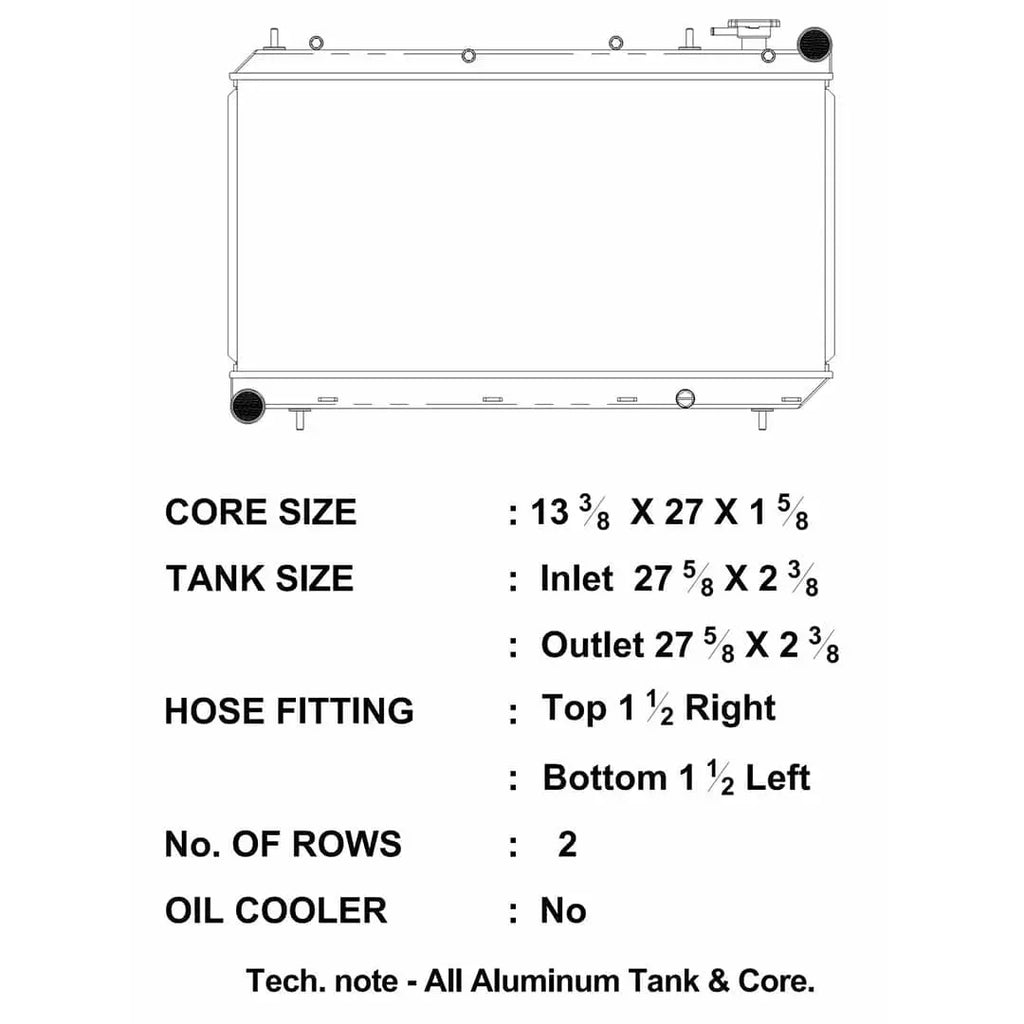 CSF Cooling - Racing & High Performance Division 2874 93-98 Subaru Impreza (Incl. Outback Sport) All-Aluminum Radiator (Discontinued) for Select Subaru Impreza