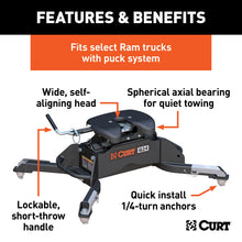 Load image into Gallery viewer, CURT 16047 Q24 5th Wheel Hitch; Select Ram 2500; 3500; 8ft. Bed Puck System - Truck Part Superstore