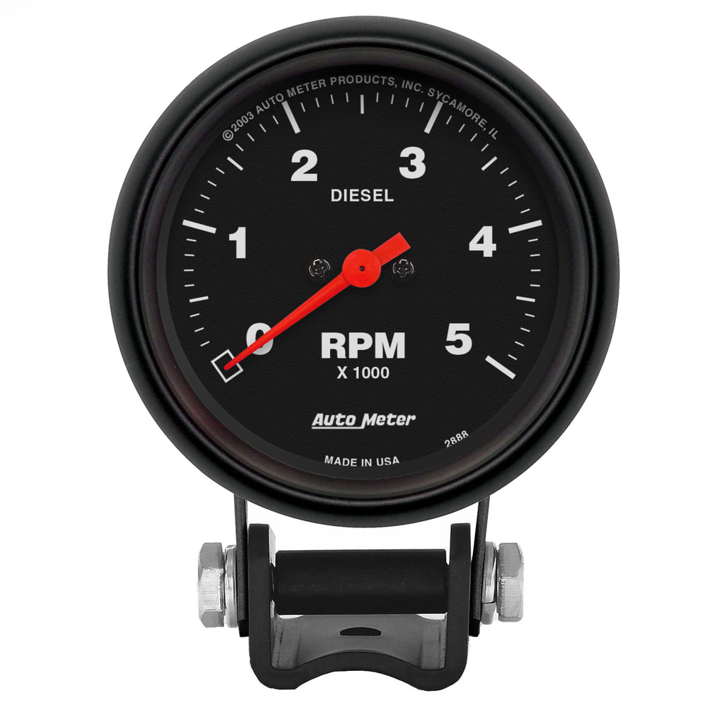 AutoMeter 2888 GAUGE, TACHOMETER, 2 5/8", 5K RPM DIESEL, PEDESTAL, Z-SERIES