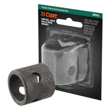 Load image into Gallery viewer, CURT 28942 Replacement Swivel Jack Male Pipe Mount (9/16" Pin Hole, Packaged)