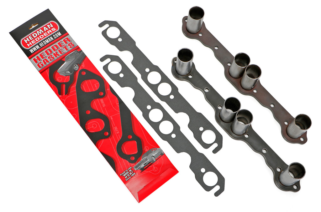 Hedman Hedders 29210 SB Chevy Header Flanges with Starter Stubs For 1-5/8 In. Tubes