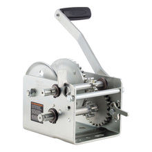 Load image into Gallery viewer, CURT 29520 Hand-Crank 2-Speed Winch, 2,000 lbs, 10.25:1 Low Gear Ratio, 10.6" Handle