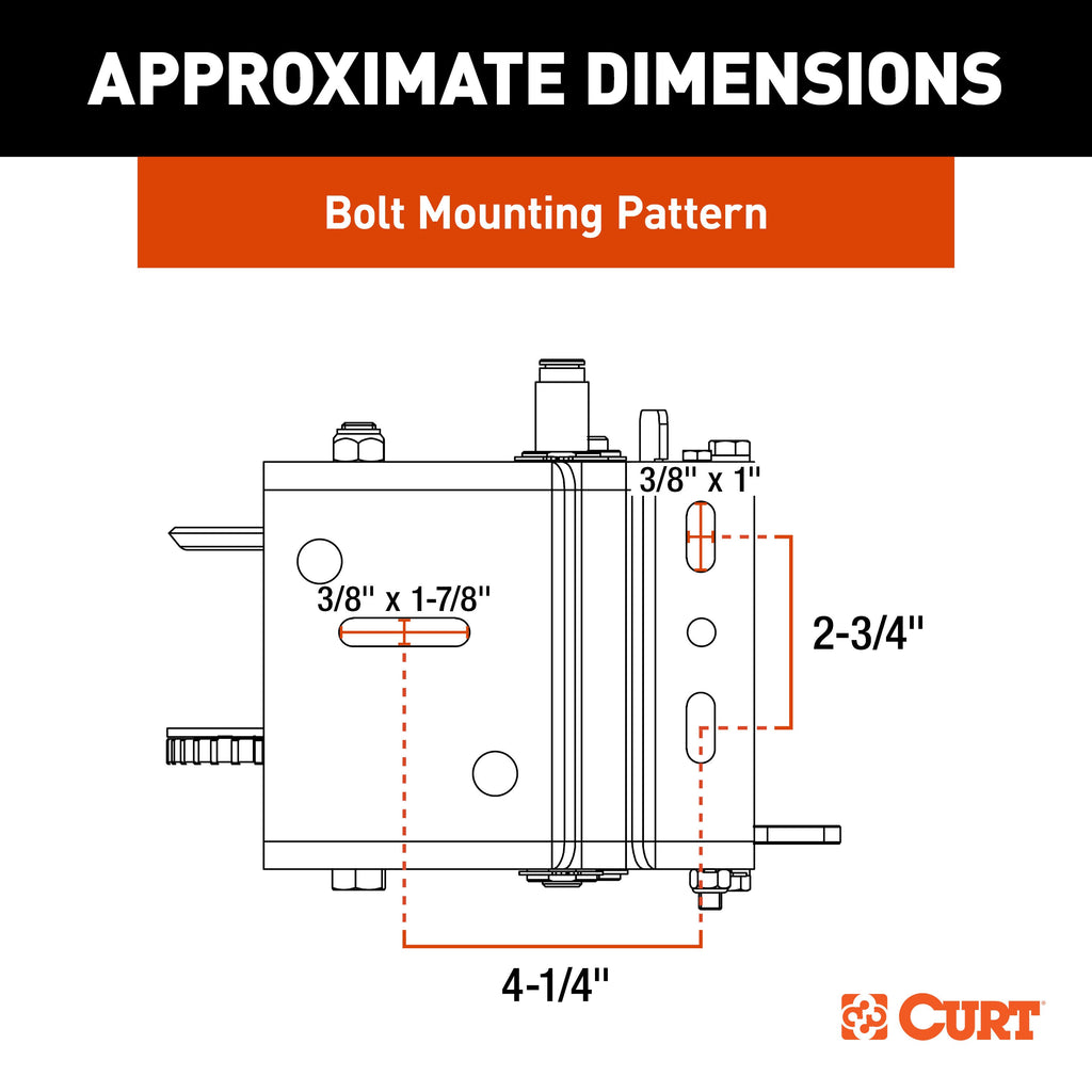 CURT 29520 Hand-Crank 2-Speed Winch, 2,000 lbs, 10.25:1 Low Gear Ratio, 10.6" Handle