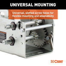 Load image into Gallery viewer, CURT 29526 Hand-Crank 2-Speed Winch, 2,600 lbs, 12.7:1 Low Gear Ratio, 10.6" Handle