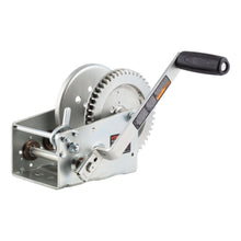 Load image into Gallery viewer, CURT 29532 Hand-Crank 2-Speed Winch, 3,200 lbs, 17.5:1 Low Gear Ratio, 9.6" Handle