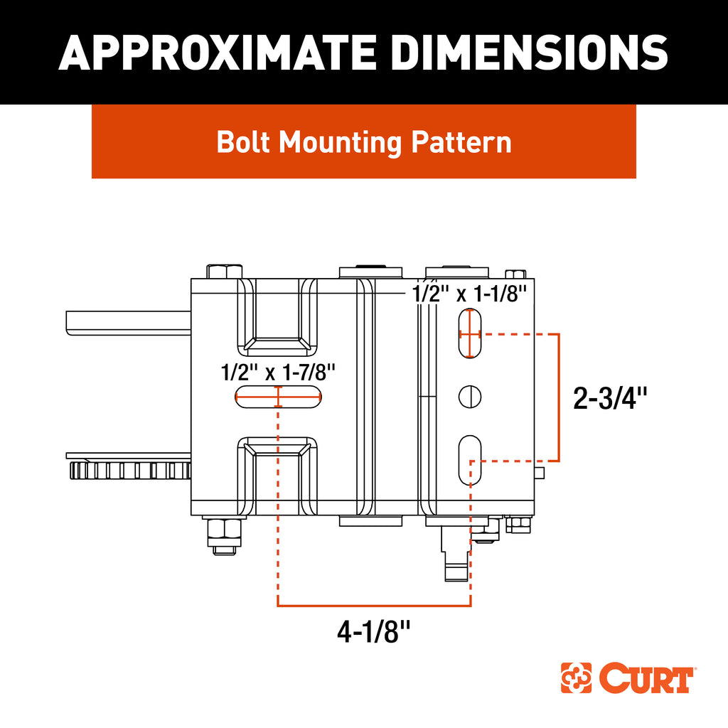 CURT 29532 Hand-Crank 2-Speed Winch, 3,200 lbs, 17.5:1 Low Gear Ratio, 9.6" Handle