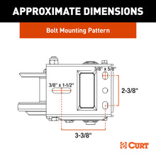 Load image into Gallery viewer, CURT 29610 Hand-Crank Brake Winch, 1,000 lbs, 4.2:1 Gear Ratio, 7" Handle