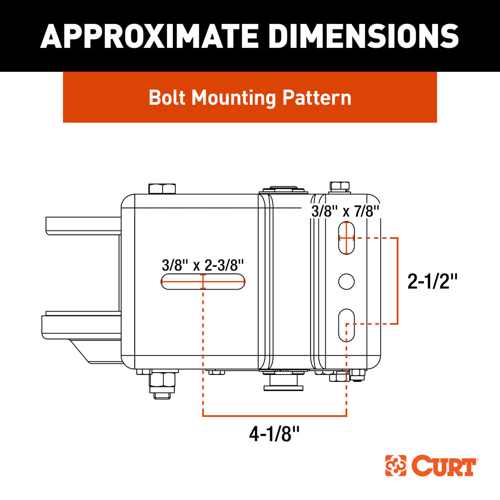 CURT 29615 Hand-Crank Brake Winch, 1,500 lbs, 5:1 Gear Ratio, 10.6" Handle