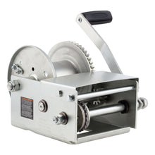Load image into Gallery viewer, CURT 29625 Hand-Crank Brake Winch, 2,500 lbs, 15.8:1 Gear Ratio, 10.6" Handle