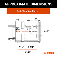 Load image into Gallery viewer, CURT 29625 Hand-Crank Brake Winch, 2,500 lbs, 15.8:1 Gear Ratio, 10.6" Handle