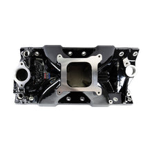 Load image into Gallery viewer, Edelbrock 2975-BP Victor Jr. 23 Degree Black Plasma Intake Manifold Small-Block Chevy
