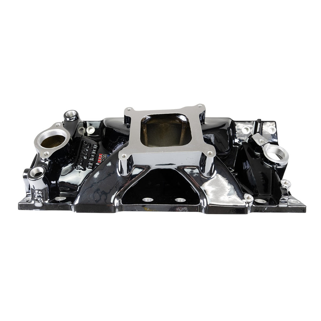 Edelbrock 2975-BP Victor Jr. 23 Degree Black Plasma Intake Manifold Small-Block Chevy