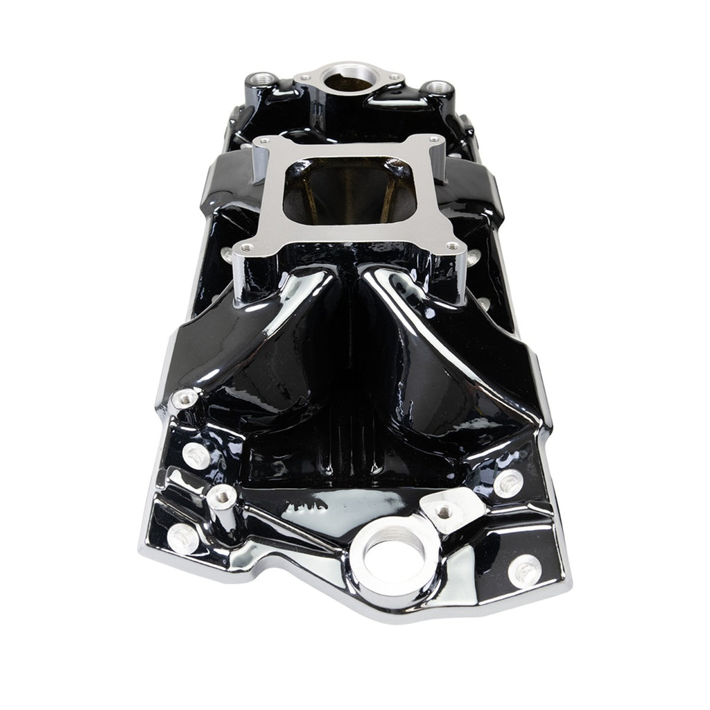 Edelbrock 2975-BP Victor Jr. 23 Degree Black Plasma Intake Manifold Small-Block Chevy