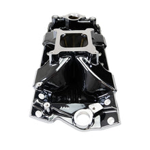 Load image into Gallery viewer, Edelbrock 2975-BP Victor Jr. 23 Degree Black Plasma Intake Manifold Small-Block Chevy