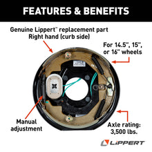 Load image into Gallery viewer, CURT 298274 Electric Trailer Brake Assembly, 10" x 2-1/4", 4 Bolt, 3,500-lb. Axles, Right