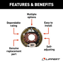 Load image into Gallery viewer, CURT 298279 Forward Self-Adjusting Trailer Brake Assembly, 12-1/4" x 3-3/8", 4 Bolt, Right