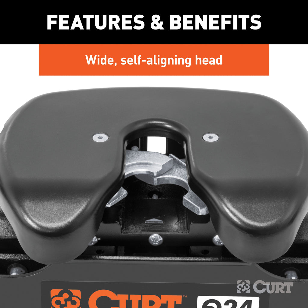 CURT 16688 Q24 5th Wheel Slider Hitch; Select Ram 2500; 3500; 6.5ft. Bed Puck System - Truck Part Superstore