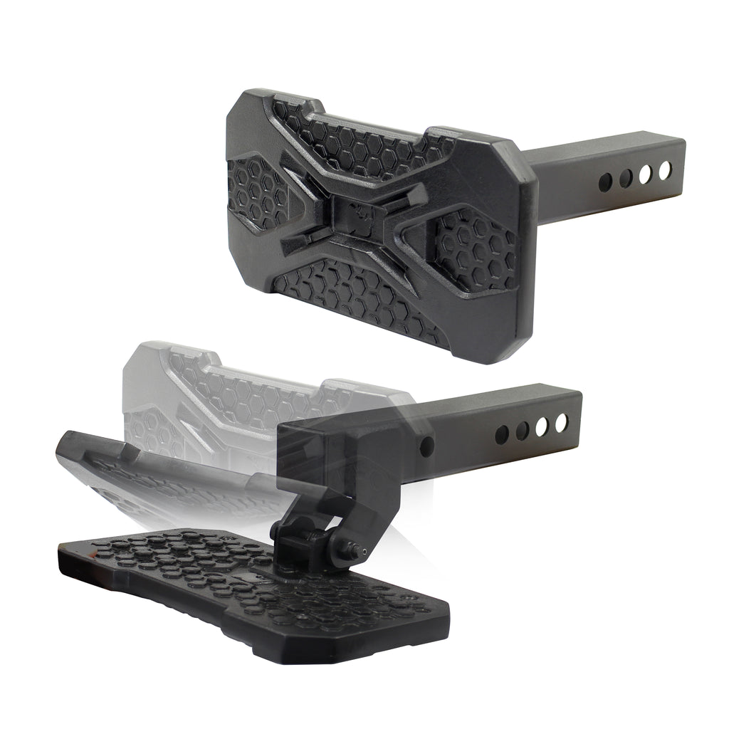 2In-Hitch-Receivers-Universal-Fold-Down-Bumper-Step-Black