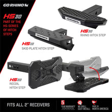 Load image into Gallery viewer, 2In-Hitch-Receivers-Universal-Hitch-Step-With-Hex-Pattern-Step-Pad-Black