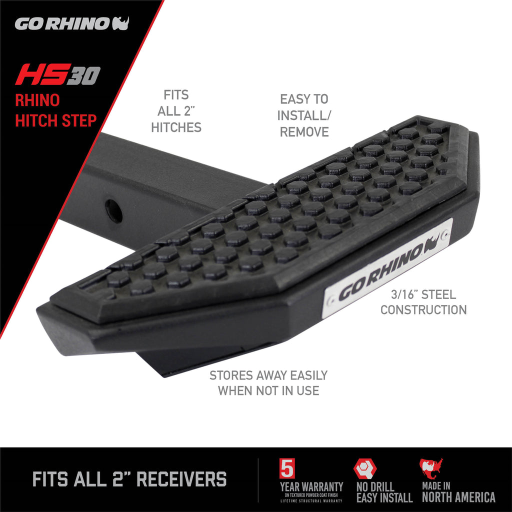 2In-Hitch-Receivers-Universal-Hitch-Step-With-Hex-Pattern-Step-Pad-Black