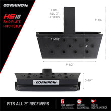 Load image into Gallery viewer, 2In-Hitch-Receivers-Universal-Hitch-Step-With-Skid-Pad-Black