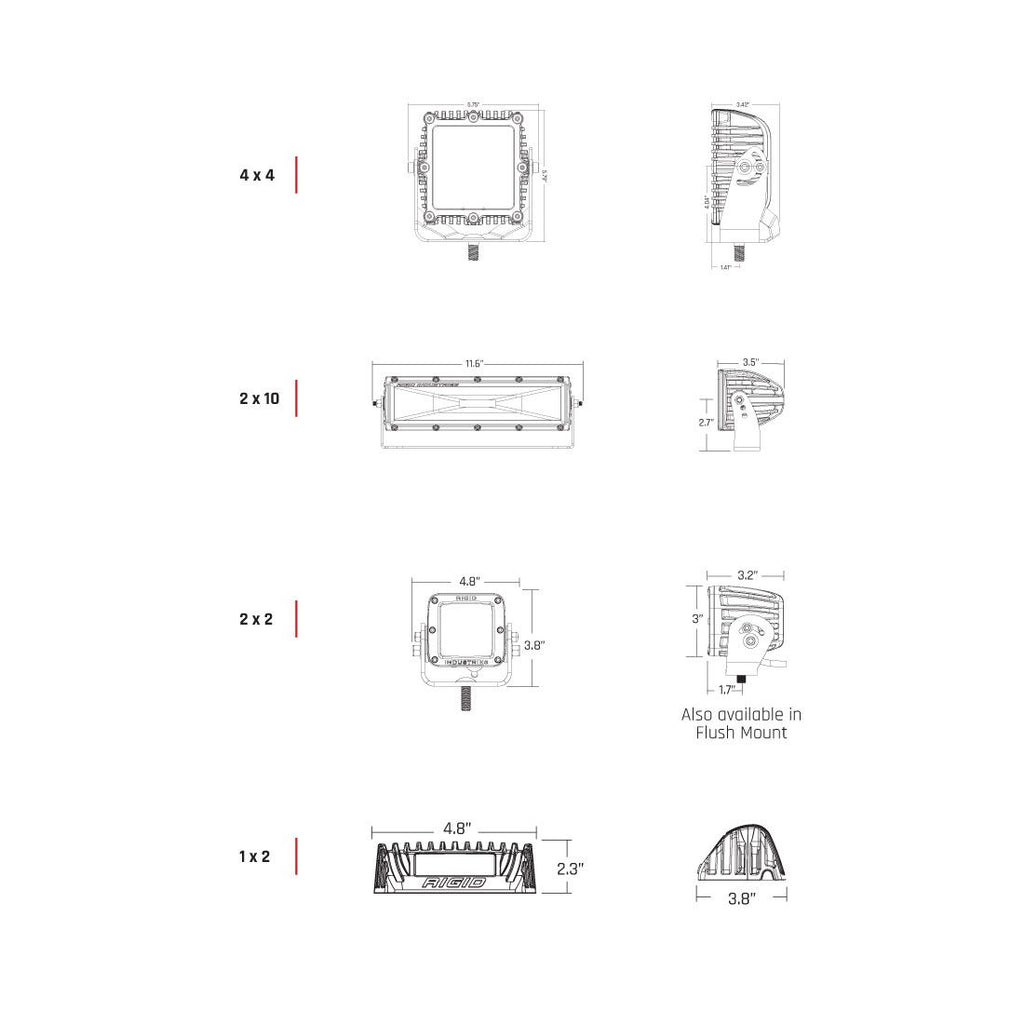 2X2-115-Degree-Dc-Led-Scene-Light,-Surface-Mount,-White-Housing,-Single