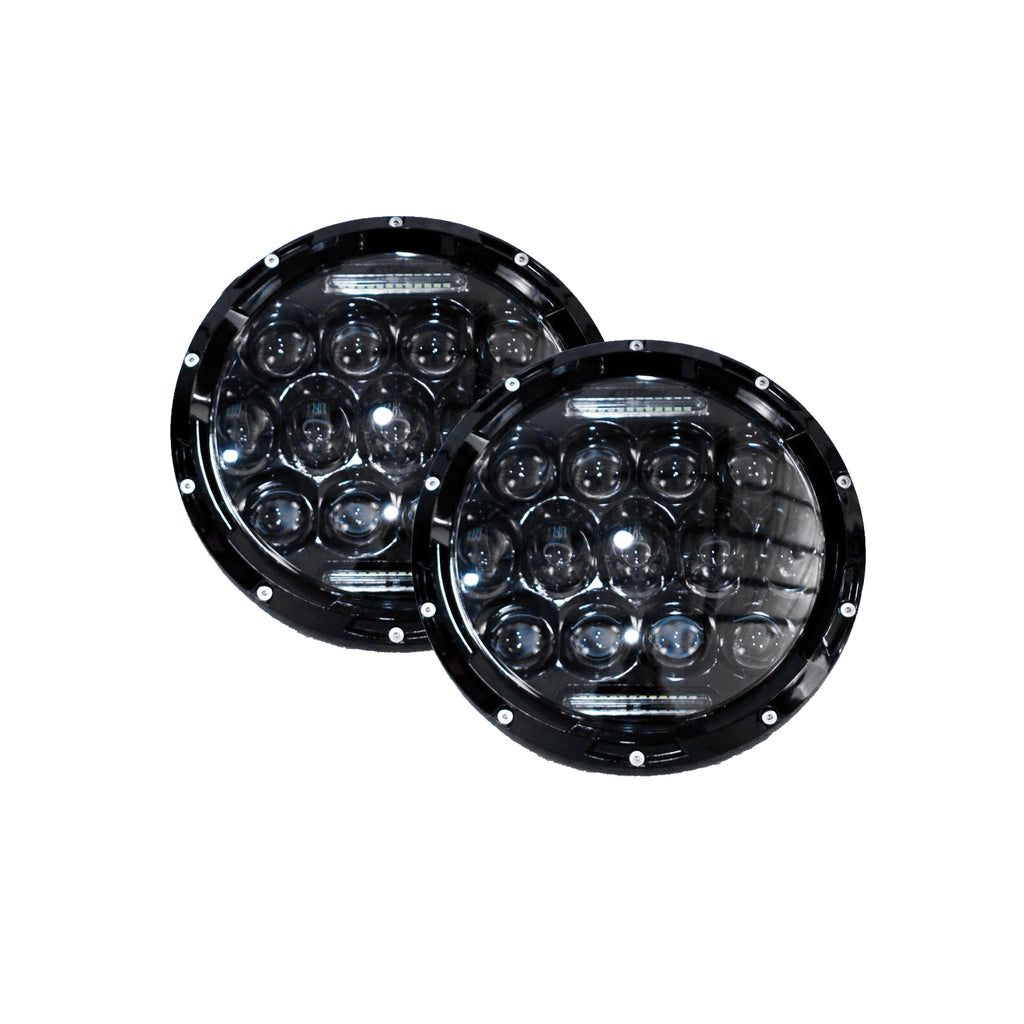 (2)-7In-Led-Projector-Conversion-Kit-13X5w---Plug--Play-H4-HL-(Black)