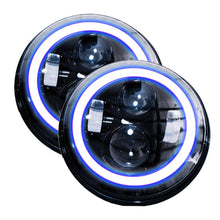 Load image into Gallery viewer, (2)-7In-Led-Projector-Kit-4X10w-W-WhiteBlue-Halo---Plug--Play-H4-HL-(Black)
