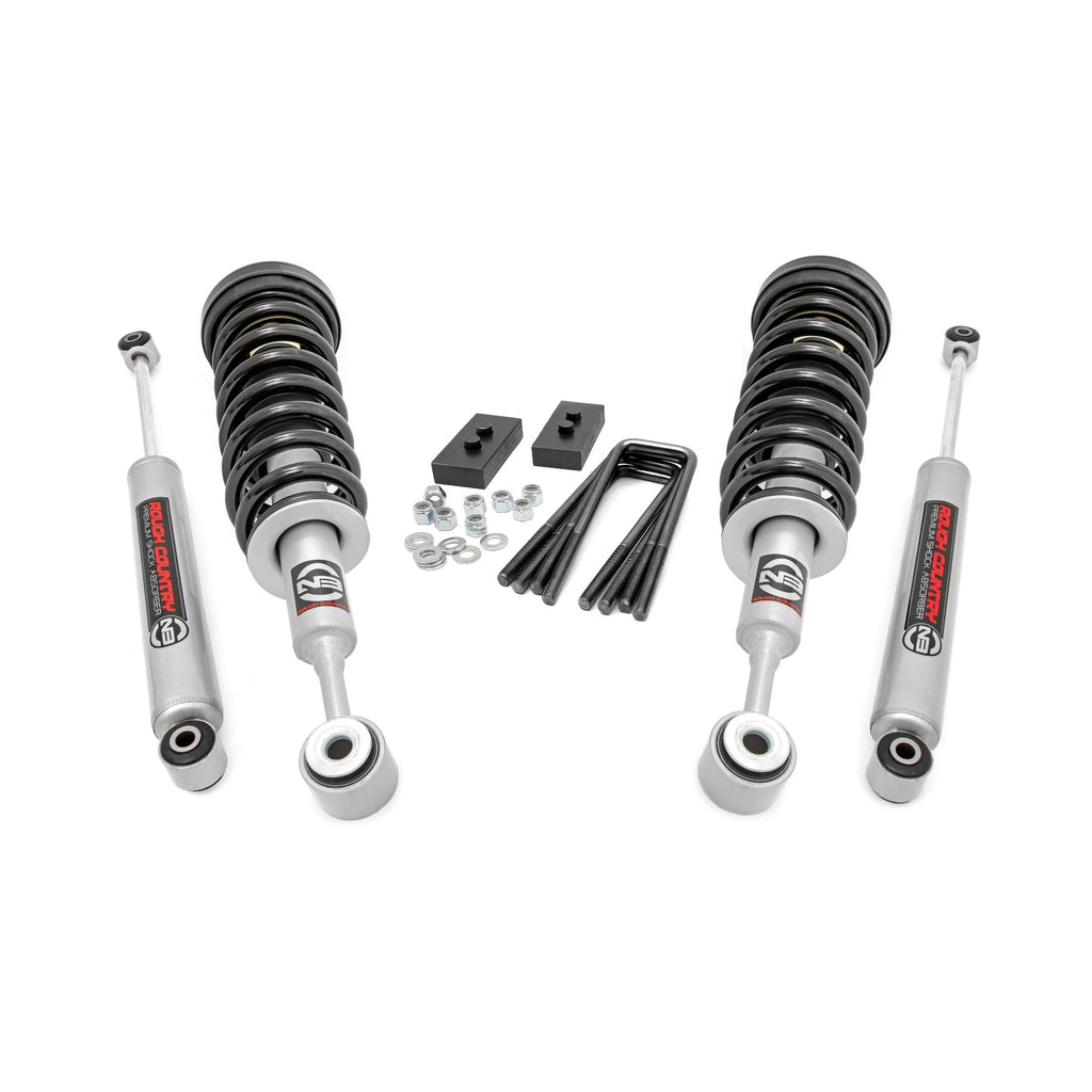 2.0-Inch-Ford-Strut-Leveling-Kit-Lifted-Struts-WN3-Shocksfor-04-08-F-150-2Wd-Rough-Country