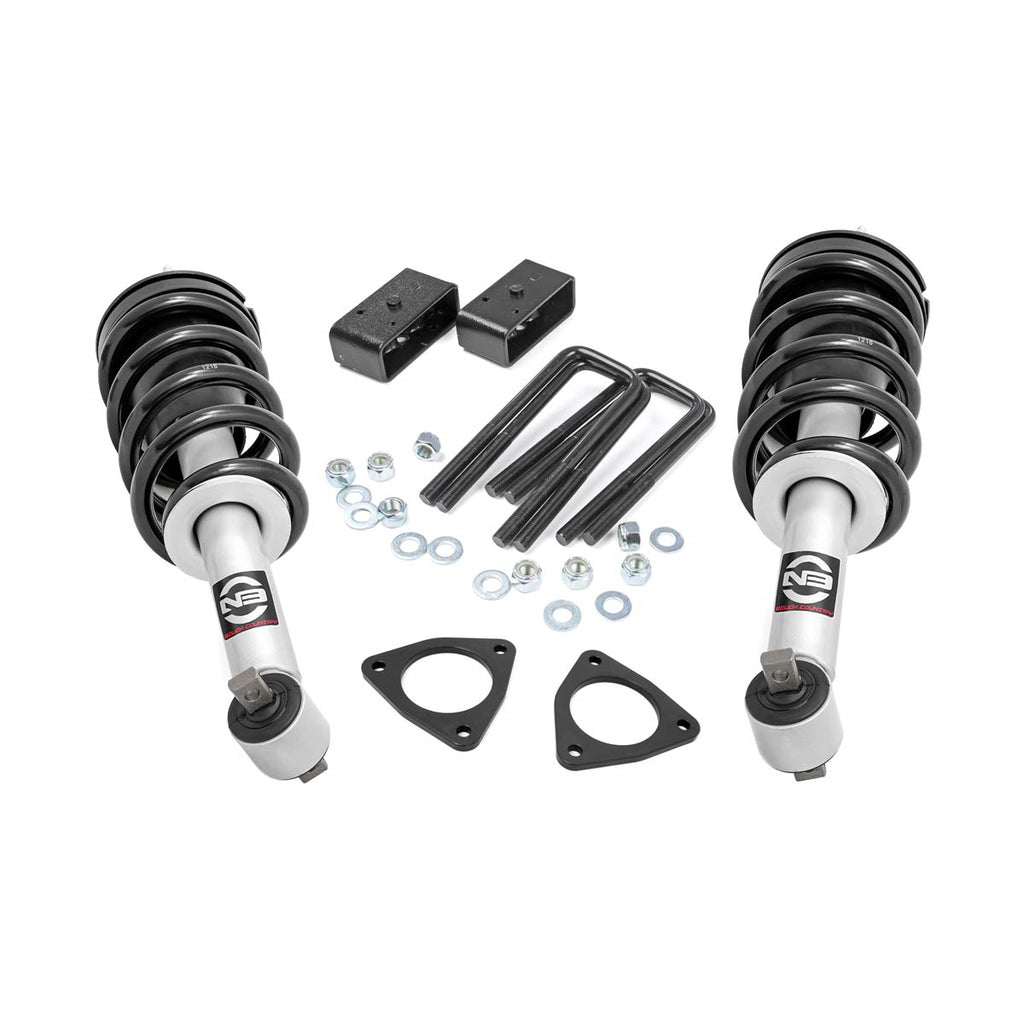 2.5-Inch-Leveling-Lift-Kit-WN3-Loaded-Struts-07-16-SilveradoSierra-1500-Cast-Steel--Cast-Aluminum-Rough-Country