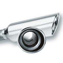 Load image into Gallery viewer, 2.25In-Inlet-4In-Round-Rolled-Angle-Cut-Resonated-X-13In-Long-Exhaust-Tip