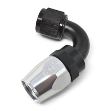 Load image into Gallery viewer, Performance--6-An-BlackSilver-120-Degree-Tight-Radius-Full-Flow-Swivel-Hose-End