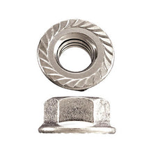 Load image into Gallery viewer, Paulin 118-022 1/2&quot;-13 Flange Nuts Steel Zinc Coarse Serrated