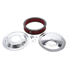 Load image into Gallery viewer, Air-Cleaner-Pro-Flo-Series-Round-14-In-Diameter-Cloth-Element-38In-Dropped-Base-Chrome