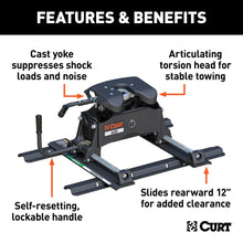 Load image into Gallery viewer, CURT 16641 A20 Sliding 5th Wheel Hitch with Rails; 20;000 lbs. - Truck Part Superstore