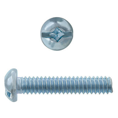 Paulin 1741-095 #6-32 x 1-1/2" Round Head Square/Slot Drive Machine Screws Stl Zn
