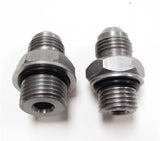 BORGESON 925124 Power Steering Hose Adapter Set; Stainless Steel;-6AN to 14MM O-ring
