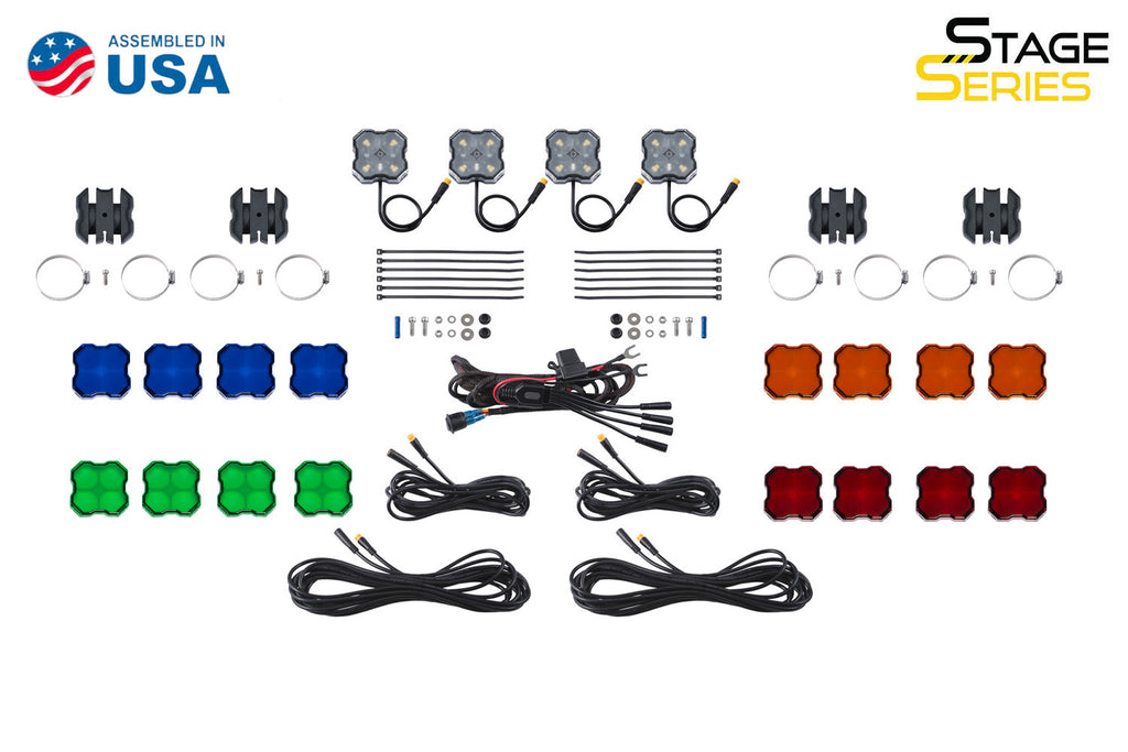 Diode Dynamics DD7751C Stage Series RGBW 4 Pack Rock Lights.