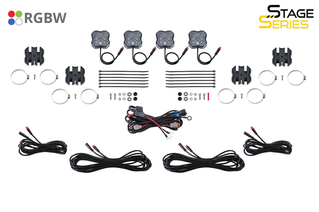 Diode Dynamics DD7751C Stage Series RGBW 4 Pack Rock Lights.
