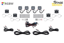 Load image into Gallery viewer, Diode Dynamics DD7751C Stage Series RGBW 4 Pack Rock Lights.