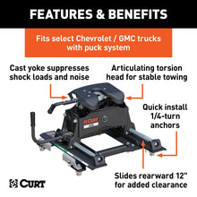 Load image into Gallery viewer, CURT 16669 A20 Sliding 5th Wheel Hitch; 20K; Select Silverado; Sierra; 6.5ft. Bed Puck Syst - Truck Part Superstore