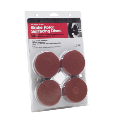 3M 01411 Roloc Brake Rotor Surface Conditioning Disc Refill Pack, P120 grit, 12 Pack