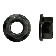 Load image into Gallery viewer, Paulin 244-988 M10-1.50 Metric Flange Nuts Steel Black Oxide Coarse Flange Type Class 10