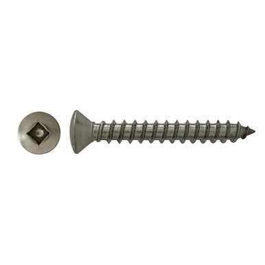 Paulin 5165-089 #6 x 3/4" Oval Head Square Drive Metal Screws 18.8 Stainless Steel