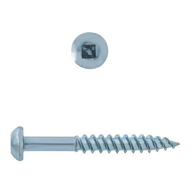 Paulin 198-254 #12 x 1-1/2" Round Head Square Drive Wood Screws Zinc