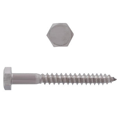 Paulin 5003-464 5/16" x 6" Hex Lag Bolts 18.8 Stainless Steel