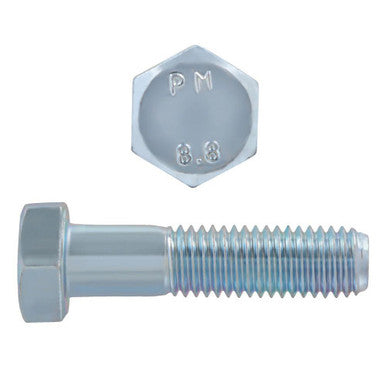 Paulin 009-230 M8-1.25 x 25mm Metric Hex Head Cap Screws Class 8.8 Coarse Zinc DIN933 FT