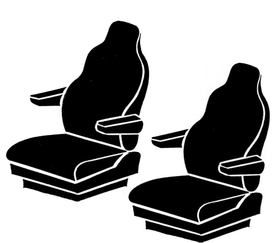 FIA TR43-6 BROWN TR FRONT HI BACK BUCKET SEAT COVER ISRINGHAUSEN 6800